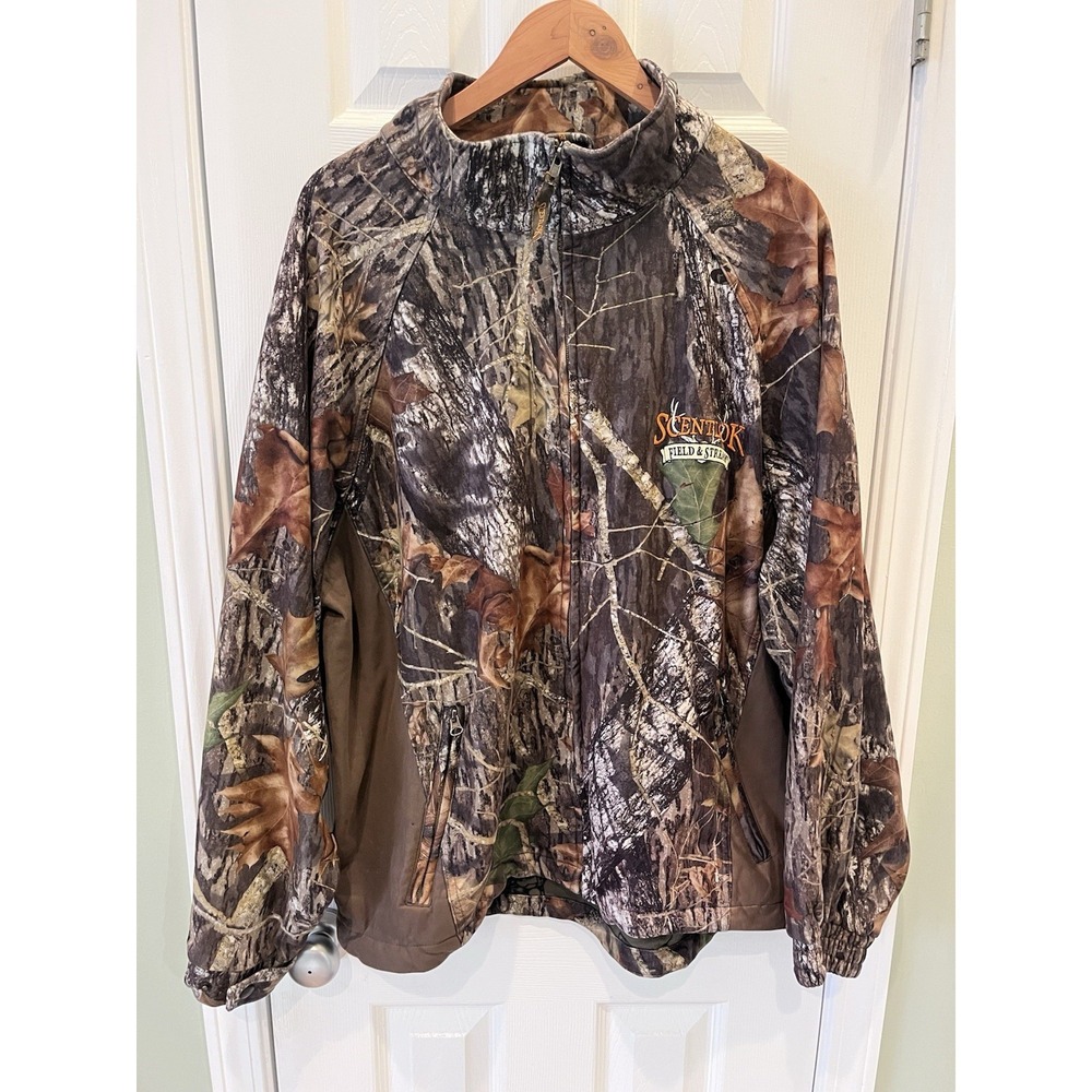 Scent Lok Camo Hunting Outdoor Mossy Oak Field & Stream Jacket‎ Coat Mens 2XL
